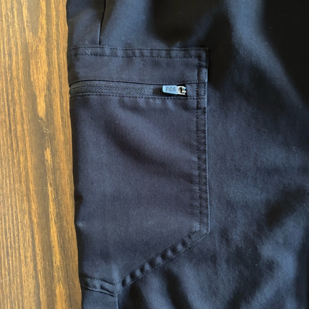 FIGS Zamora Jogger Scrub Pants Black Small Petite S/P Classic Fit 6-Pocket - Picture 6 of 12